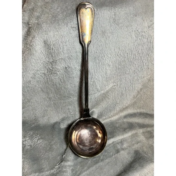Vintage F.B. Rogers Silver Plate Soup Ladle 14
