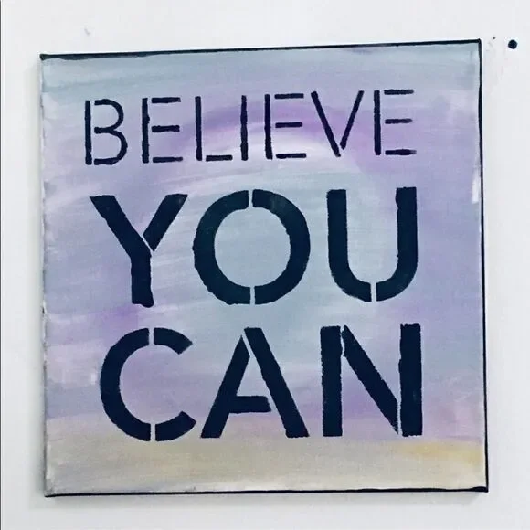 12”x12” yani’s hand Painted good vibes frame