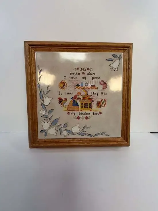 Vintage Frank La Rose Handcrafted Decorative Ceramic Kitchen Tile Wall Art