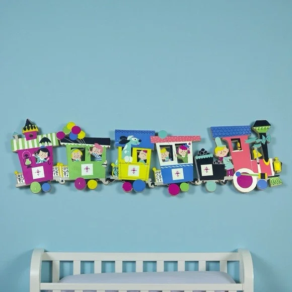 VTG‎ Dolly Toy Co Train Wall Puzzle 1950s Pressboard Nursery Decor