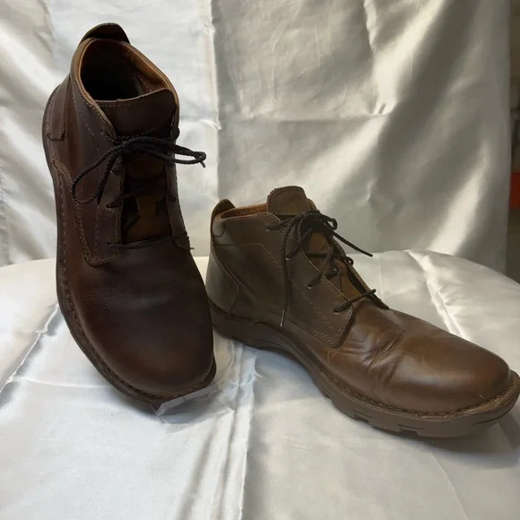 Metro Style Men Boots Rocky Brand Dark Brown Leather Chukka Boots Rubber Sole