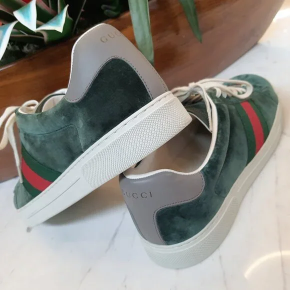 GUCCI new sneakers Ace 'Green Velvet' 757893