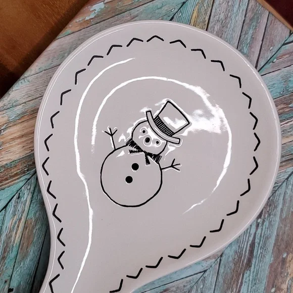 NEW- Snowman‎ Spoon Rest