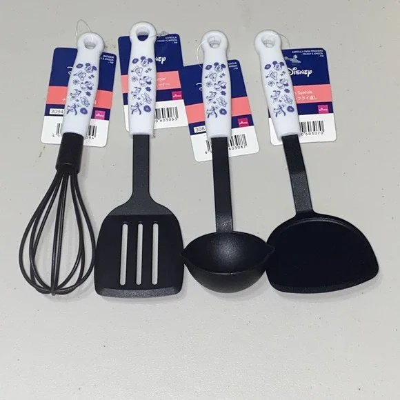 New Daiso Disney Minnie, Mickey & Friends; Spatula, Whisk, Ladle‎ & Turner Set