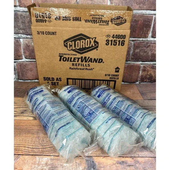 Genuine‎ Clorox Toilet Wand Refills Disinfecting Disposable NEW Sealed 3x10