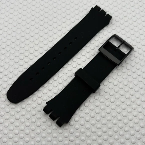 Black Watch Band (Strap Only) - fits Swatch New Gent model