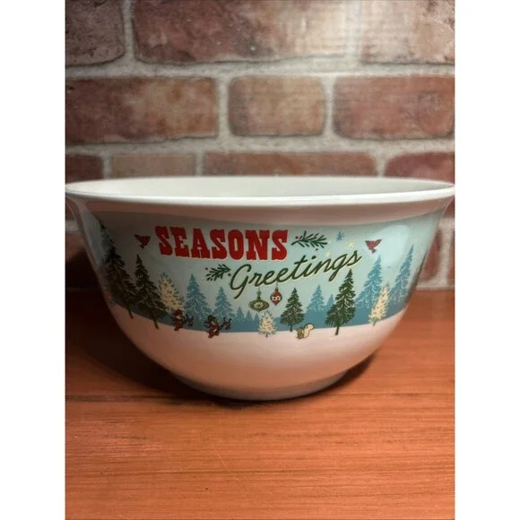 Disney Bowl Christmas Seasons Greetings Mickey Minnie Donald Goofy