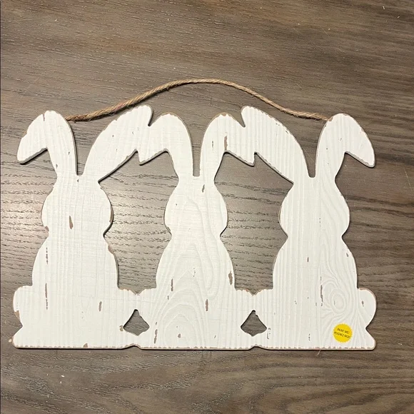 NEW Wooden Bunny Rabbit Wall Decor DIY