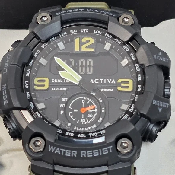 NEW Activa X Invicta BlackOps Digital Men's Watch 56mm Army Green (ACW1637-002)