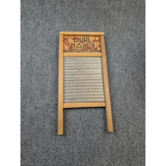 Dubl Handi Columbus Washboard Co Metal Wood Small Laundry Washboard Rustic Decor