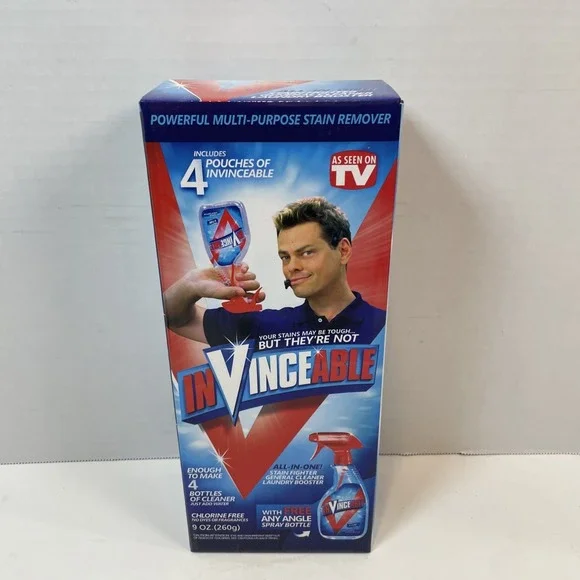 InVinceable Stain Remover 9oz Blue Multi-Purpose Cleaner Laundry Booster