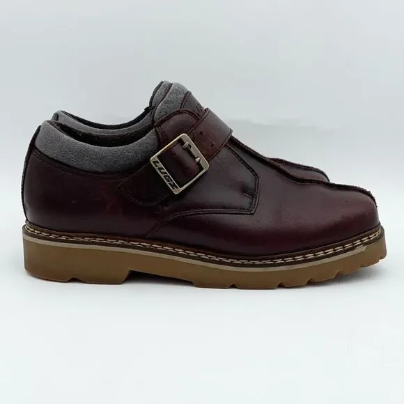 Lugz Men’s Brown Leather Buckle Shoes Made in USA Size EU 43 Y2K workwear