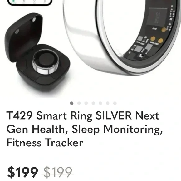 T429 Smart Ring Silver - Health & Fitness Tracker