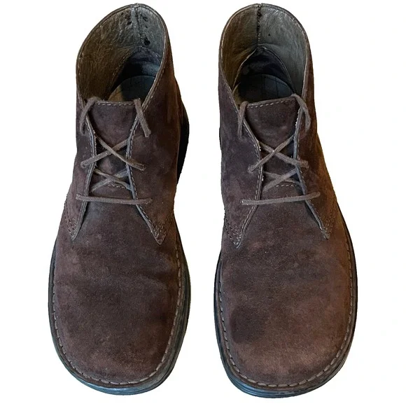 Merrell World‎ Traveler Chukka Chocolate Chip Brown Suede Leather Mens 8 EU 41.5
