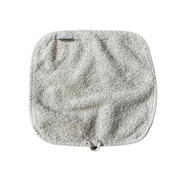 Graccioza Luxury Bath Linens Light Grey Square Wash Cloth Cotton Washcloth