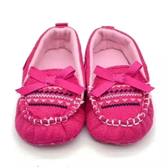 NEW Baby Moccasin Slippers in Pink