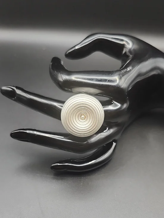 Concentric Silver Spiral Ring - Size 8.5