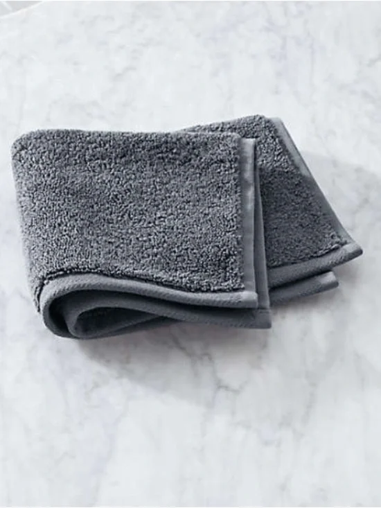 4 / The Turkish Towel Company Slate Gray Washcloths