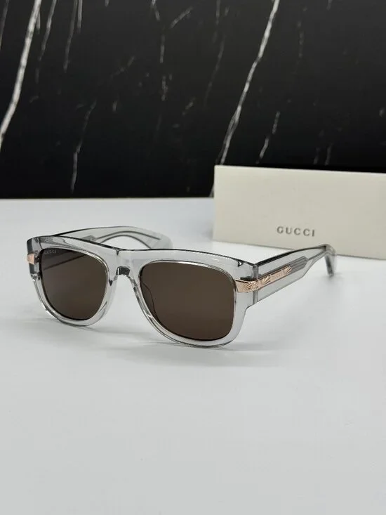 NEW GUCCI GG1517S 006 CLEAR BROWN MEN SUNGLASSES GUCCI