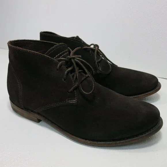 Vintage Suede Leather Chukka Boots Comfort Dress Footwear Shoes Men's 10.5 M