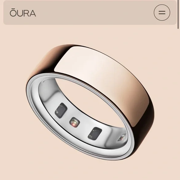 Oura Ring 4, Rose Gold Size 6