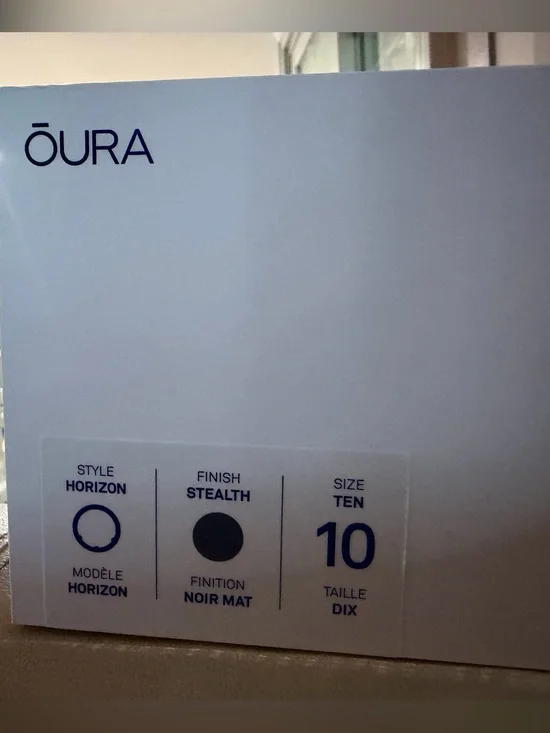 Oura Ring Gen 3 - Size 10 - Horizon- Stealth - New In Box Father’s Day gift?