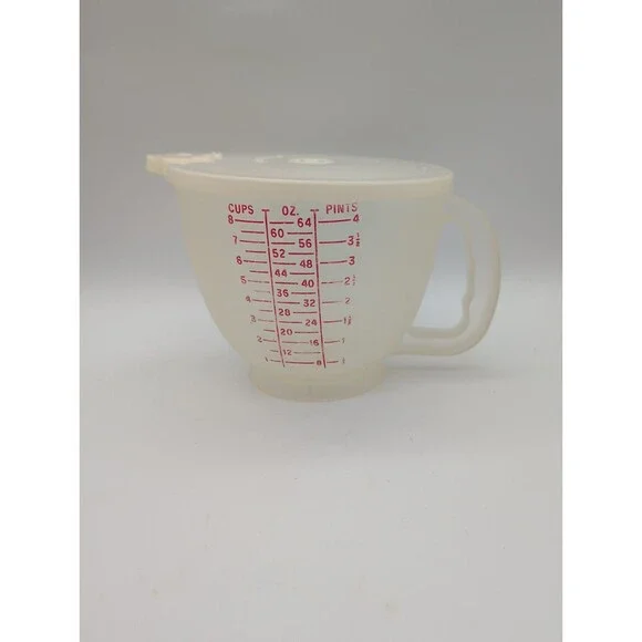 Vintage Tupperware 8 Cup Liquid Measuring Pitcher Mix N Store 500-9 With Lid