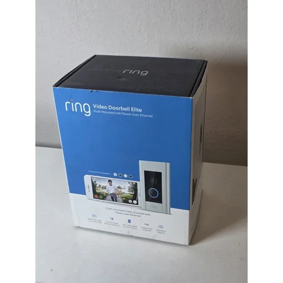 Ring Video Doorbell Elite PoE Flush Mount Open Box- NEW