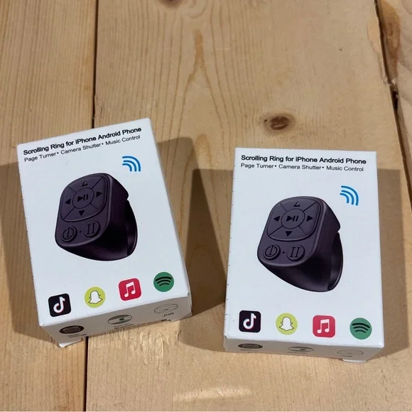 🆕 Black Scrolling Ring for iPhone and Android