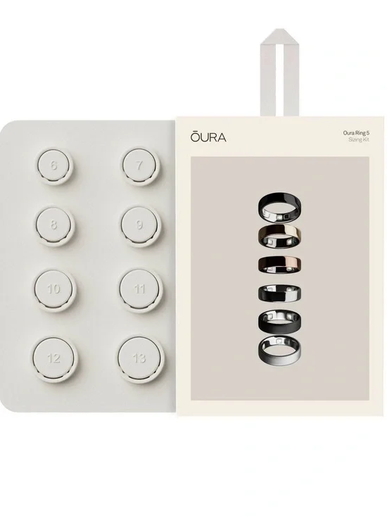 Oura Ring 5 Sizing Set in Neutral Grey and Cream