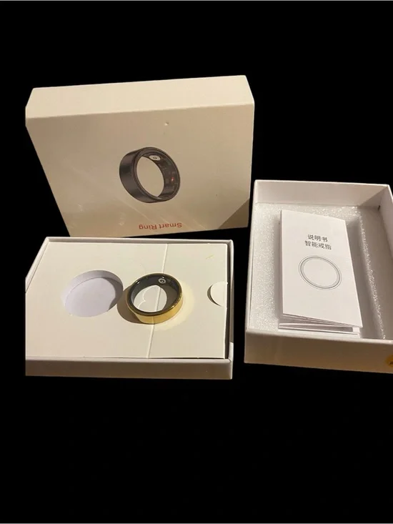 Smart Ring with Gold and Black Finish sz 12