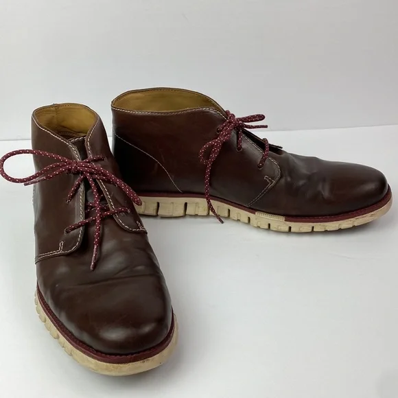 Cole Haan | Men's ZeroGrand Brown Leather Lace Up Chukka Boot 10