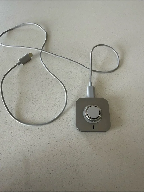 Oura Brushed Silver Ring & Charger. Size 8. New Without Packaging.