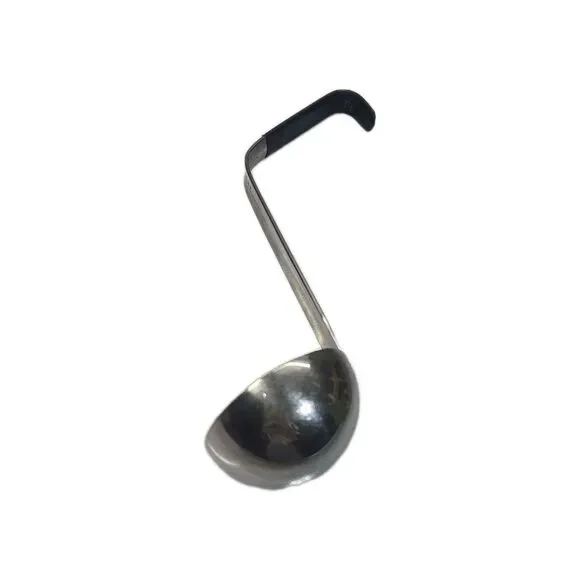VOLLRATH Stainless Steel Serving Ladle 49803 3 Oz Black Angled Handle