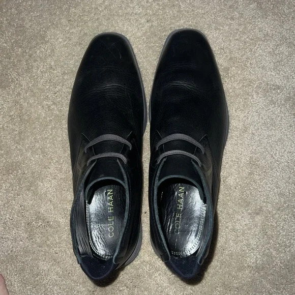 Cole Haan Ledley Chukka Boot Mens 10 M Black Leather Ankle Shoes C08515