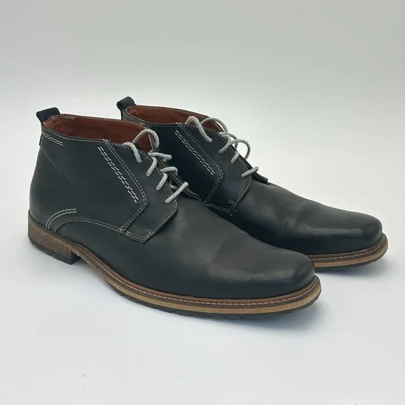 Travelin Outdoor Mens Leather Chukka Boots Black EUR 43 US 9.5 Ankle Shoes