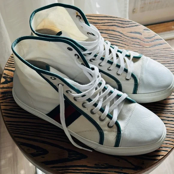 Authentic Gucci Canvas HighTop Sneakers Size 44 | US 10