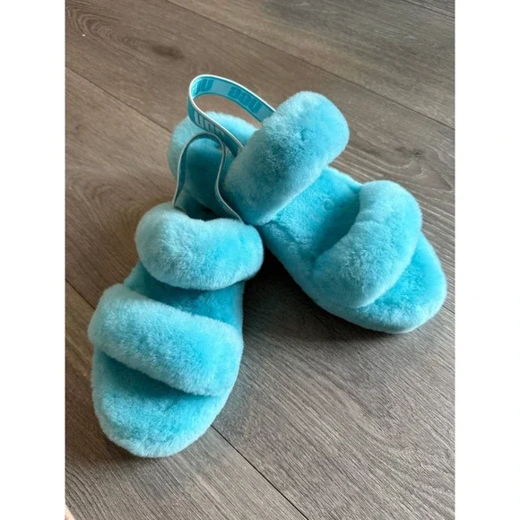 UGG Kids‎ Oh Yeah Slide Sandals Teal Size 4