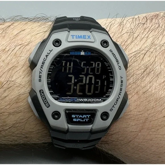 Timex Ironman Men's Watch 100M 30 Lap Swimming Watch TW2U30200 Gray Black Band