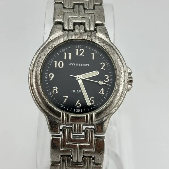 Milan Watch Men 33mm Case‎ Black Dial 7.75