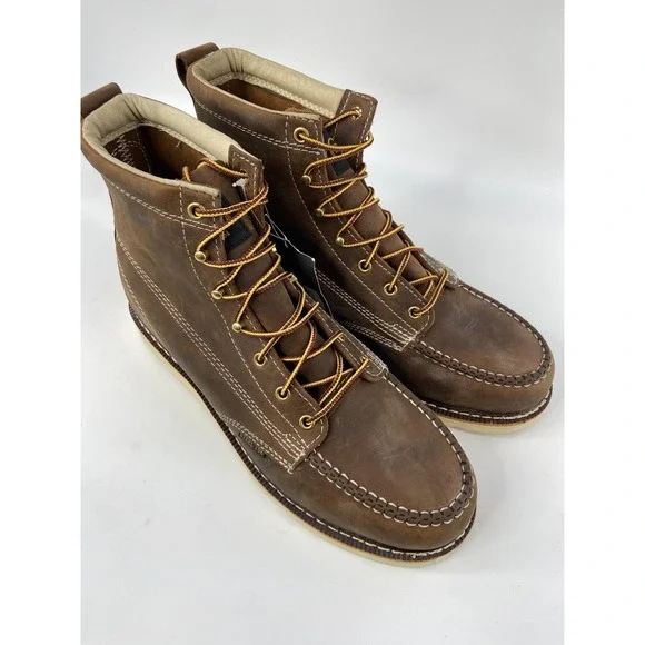 Chippewa Boots Mens 12EE Brown ED5321 Steel Toe Moc Toe Work Leather‎ Wedge Sole