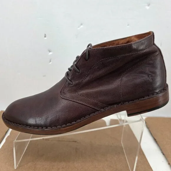 Frye Arden Brown Leather Lace-Up Chukka Ankle Lace up Boots US Men's 12