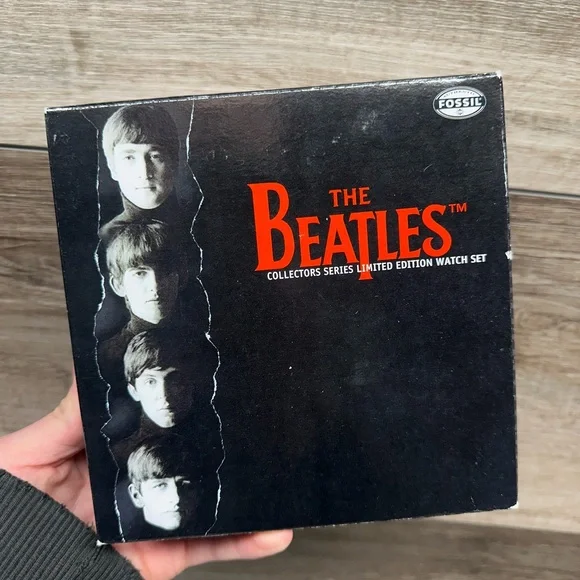 Fossil The Beatles Collectors Edition Watch Set - Black and Red