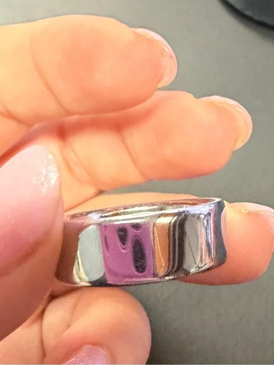 Oura Silver Smart Ring SIZE 8 BARLEY WORN