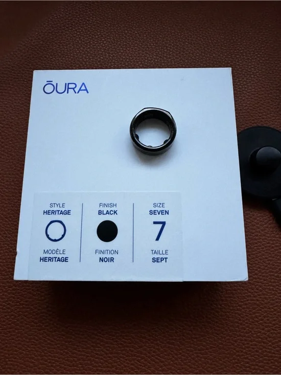 Oura Gen 3 Heritage Black Ring-Size 7