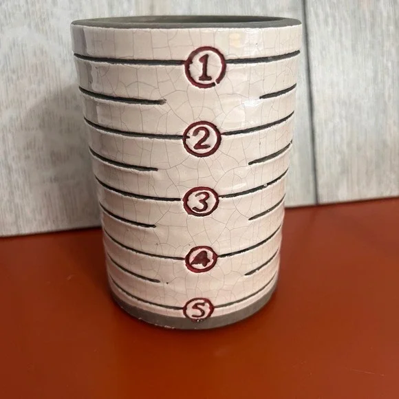 Vtg Studio Pottery Measuring Cup style Vase Utensil cup from Martha Stewart