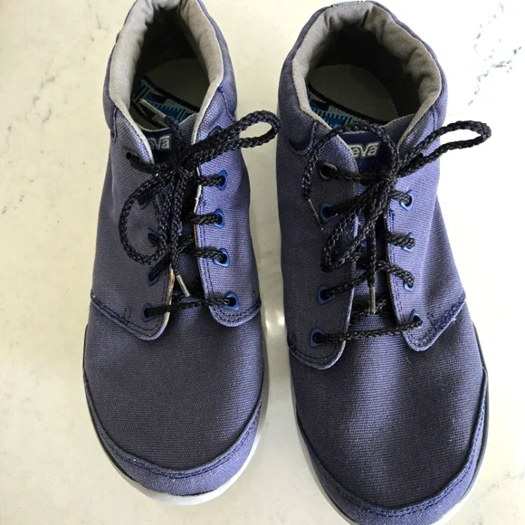 Men's Teva Blue Canvas Chukka Boot Sneakers Size 7.5