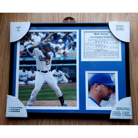 Los Angeles Dodgers MATT KEMP Framed Photos W/Glass Double Matted 14X11X3/4