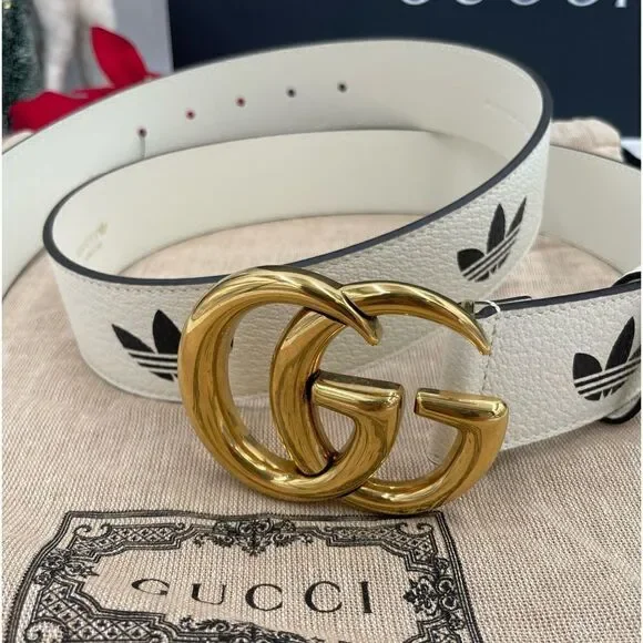 Unisex Gucci, X Adidas, GG marmont Belt size 95 cm/38 inches made in Italy