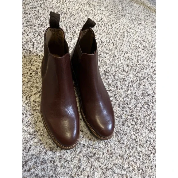 Herring Shoes New Men Chelsea Brown Leather Sz 7F Equal Sz 8 US Made In India